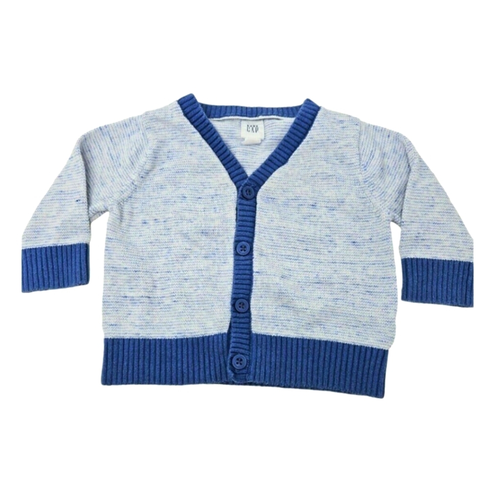 Gap Cardigan 3-6M Blue V Neck Sweater